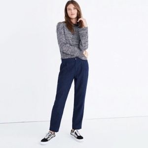 Madewell pinstripe wool trousers size medium